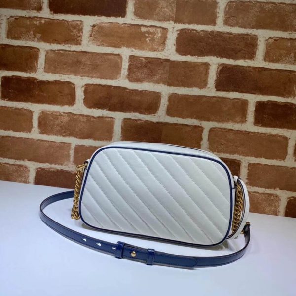 Replica Gucci GG Marmont Small White Shoulder Bag 447632 - Image 4