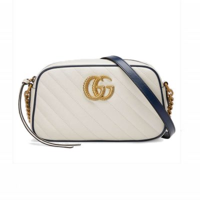 Replica Gucci GG Marmont Small White Shoulder Bag 447632