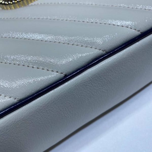 Replica Gucci GG Marmont Small White Shoulder Bag 447632 - Image 7