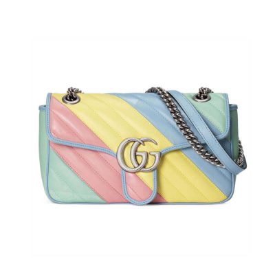 Gucci GG Marmont Small Shoulder Bag - Pastel Rainbow Replica