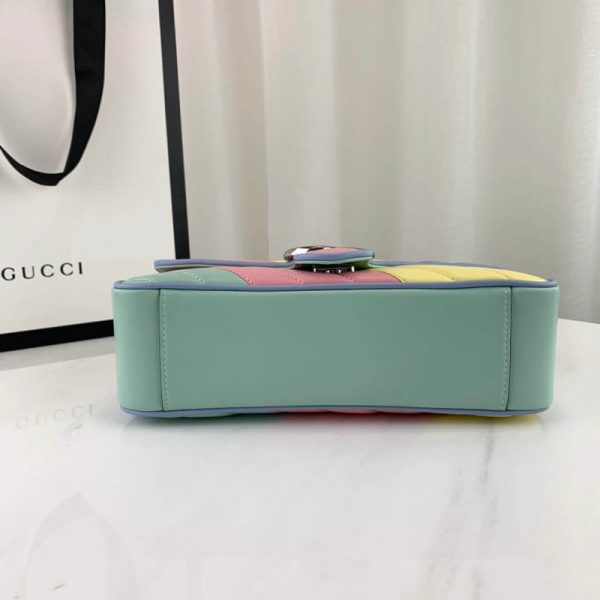 Gucci GG Marmont Small Shoulder Bag - Pastel Rainbow Replica - Image 6