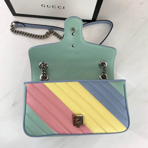 Gucci GG Marmont Small Shoulder Bag - Pastel Rainbow Replica - Image 8