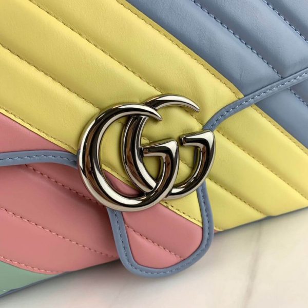 Gucci GG Marmont Small Shoulder Bag - Pastel Rainbow Replica - Image 10