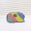 Best Replicas Bags - Replica Gucci GG Marmont Pastel Rainbow Shoulder Bag 447632 Shop For Best Louis Vuitton LV Replica Bags With Cheap Price