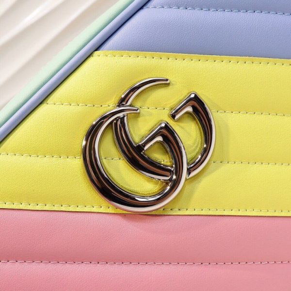 Replica Gucci GG Marmont Pastel Rainbow Shoulder Bag 447632 - Image 5