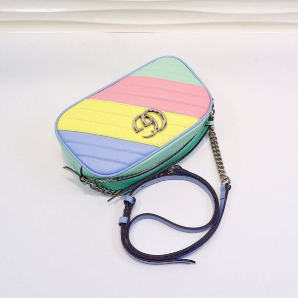 Replica Gucci GG Marmont Pastel Rainbow Shoulder Bag 447632 - Image 9