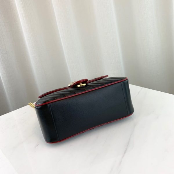 Replica Gucci GG Marmont Small Handle Bag in Black - Image 7