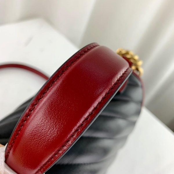 Replica Gucci GG Marmont Small Handle Bag in Black - Image 8