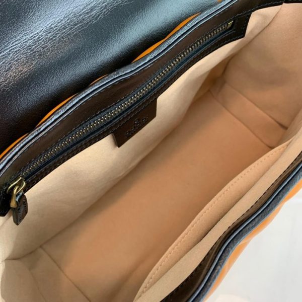 Replica Gucci GG Marmont Small Cognac Top Handle Bag - Image 9