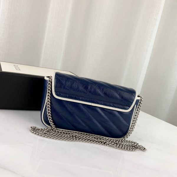 Replica Gucci GG Marmont Mini Bag 574969 in Blue - Image 3