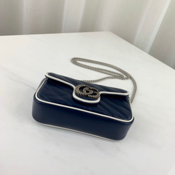 Replica Gucci GG Marmont Mini Bag 574969 in Blue - Image 5