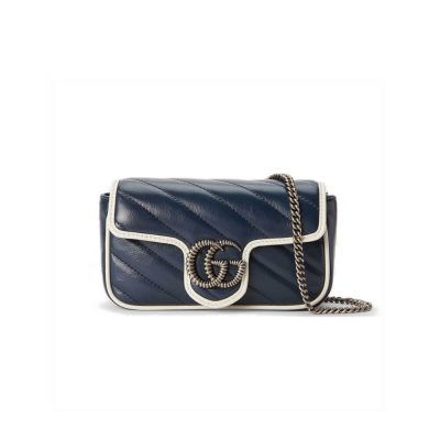 Replica Gucci GG Marmont Mini Bag 574969 in Blue