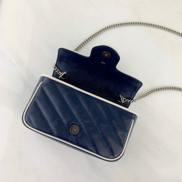 Replica Gucci GG Marmont Mini Bag 574969 in Blue - Image 6