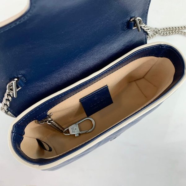 Replica Gucci GG Marmont Mini Bag 574969 in Blue - Image 8