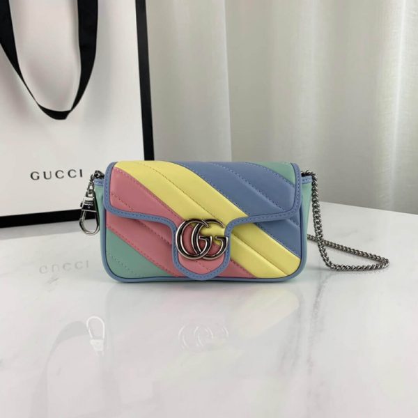 Gucci GG Marmont Super Mini Replica Bag - Pastel & Rainbow - Image 3