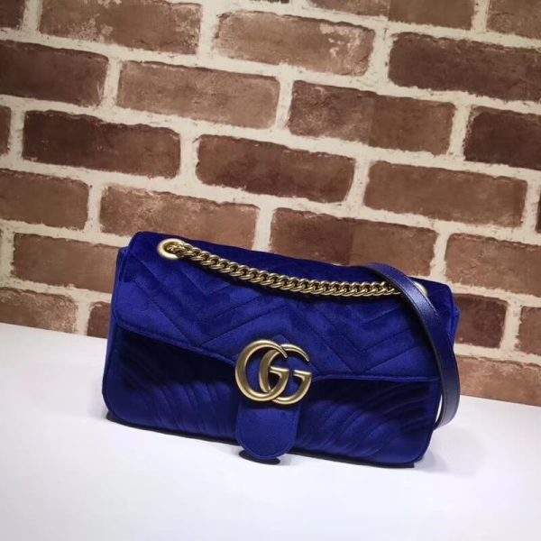 Replica Gucci GG Marmont Velvet Shoulder Bag 443497 - Image 2