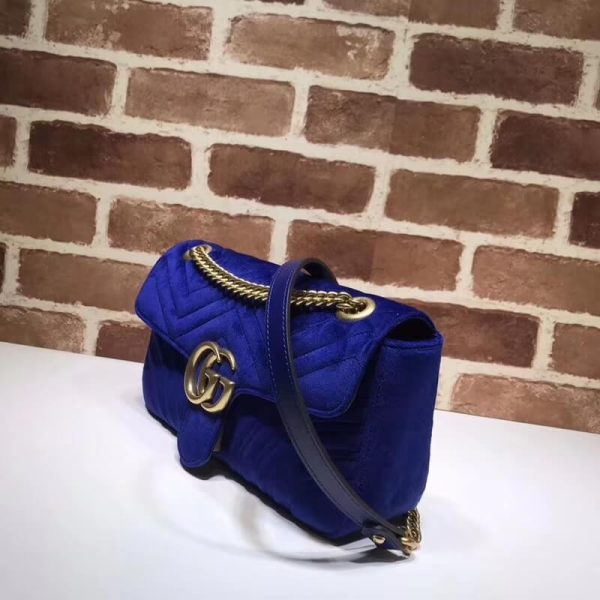 Replica Gucci GG Marmont Velvet Shoulder Bag 443497 - Image 3