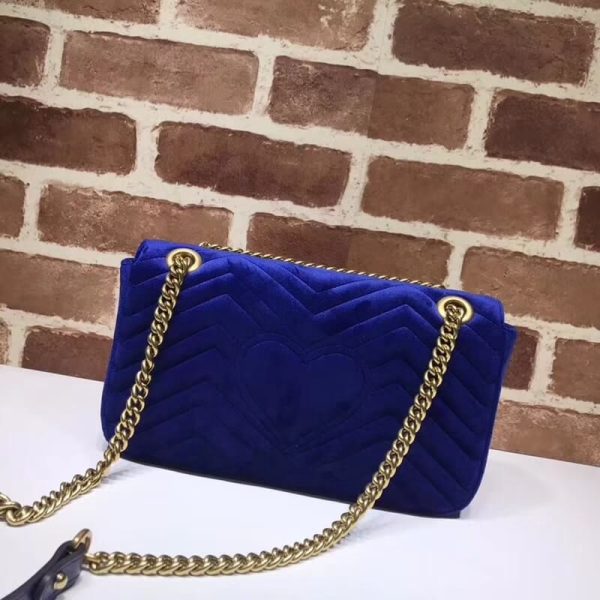 Replica Gucci GG Marmont Velvet Shoulder Bag 443497 - Image 4