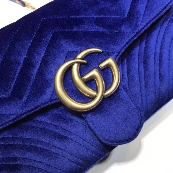 Replica Gucci GG Marmont Velvet Shoulder Bag 443497 - Image 5