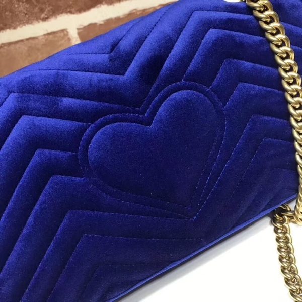 Replica Gucci GG Marmont Velvet Shoulder Bag 443497 - Image 6