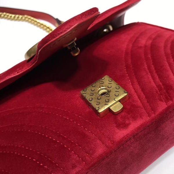 Gucci GG Marmont Velvet Shoulder Bag Replica - Image 6
