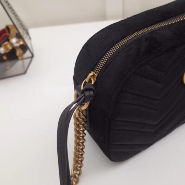 Replica Gucci GG Marmont Velvet Small Shoulder Bag - Image 5