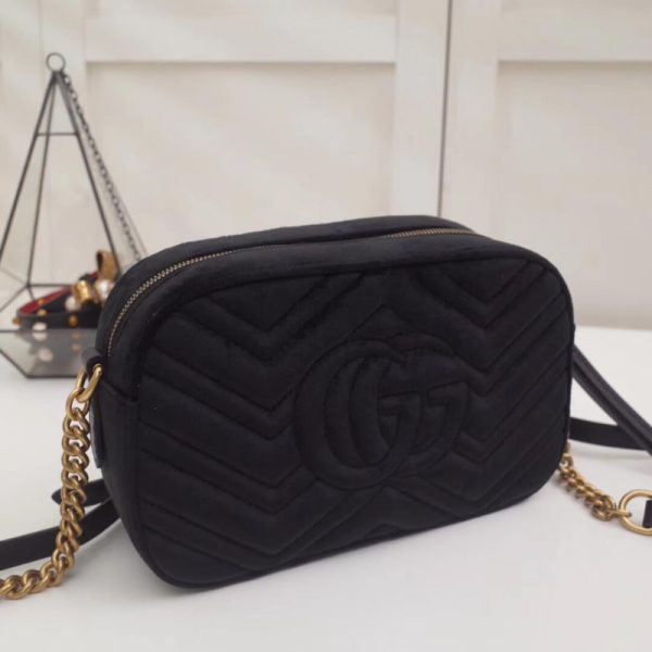 Replica Gucci GG Marmont Velvet Small Shoulder Bag - Image 6