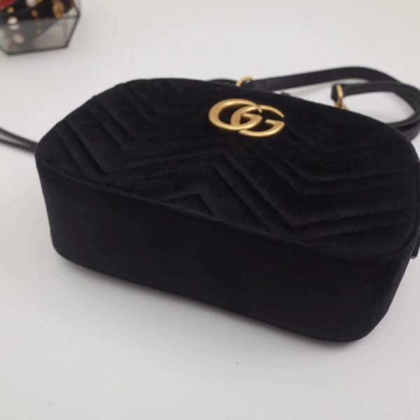Replica Gucci GG Marmont Velvet Small Shoulder Bag - Image 7