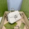 Best Replicas Bags - Replica Gucci GG Marmont Mini Leather Bag, White Handbag Shop For Best Louis Vuitton LV Replica Bags With Cheap Price