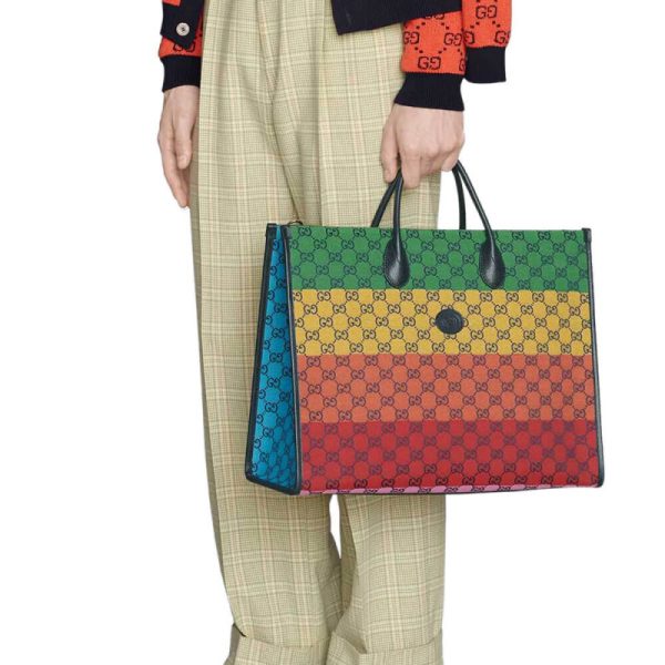 Replica Gucci GG Multicolor Large Tote Bag 659980 - Image 2