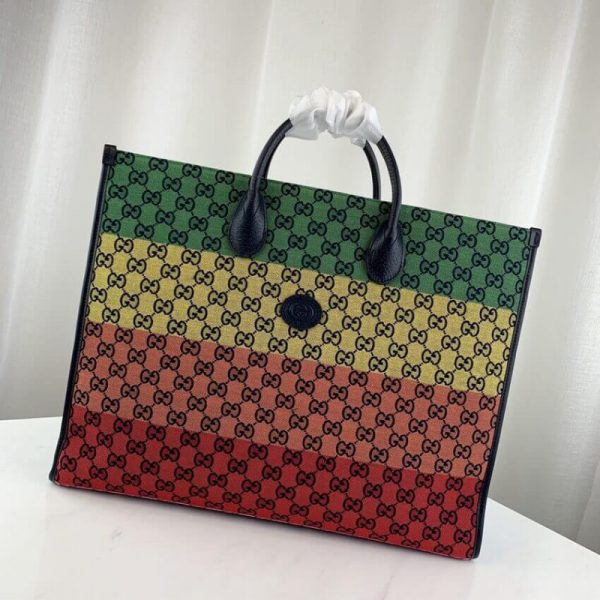 Replica Gucci GG Multicolor Large Tote Bag 659980 - Image 3