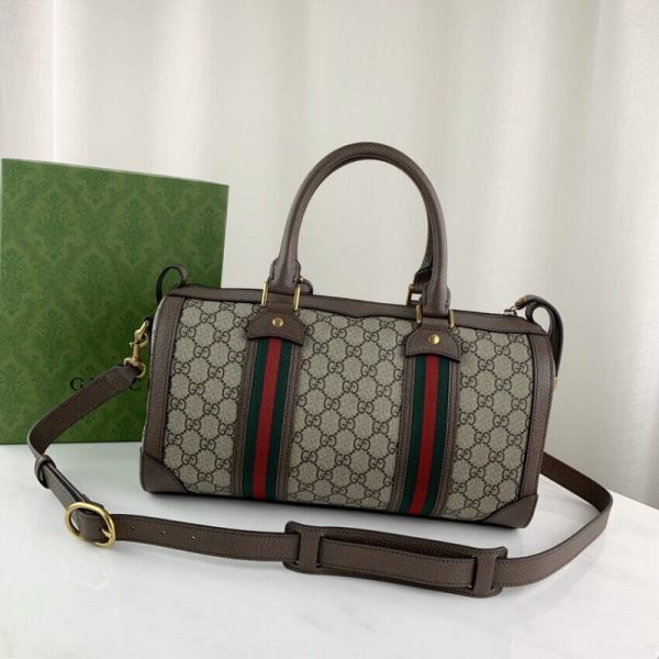 Replica Gucci GG Small Duffel Bag with Web Strap - Image 4
