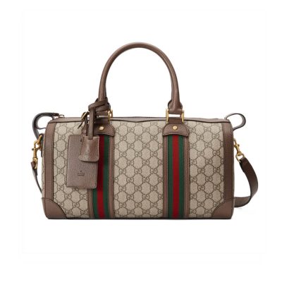Replica Gucci GG Small Duffel Bag with Web Strap