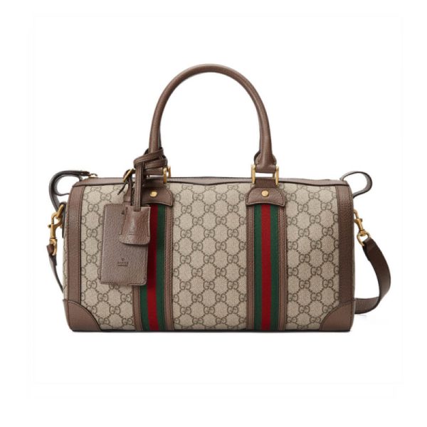 Replica Gucci GG Small Duffel Bag with Web Strap