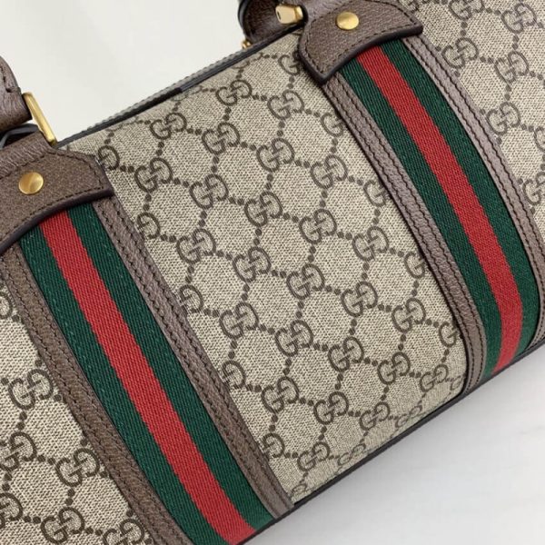 Replica Gucci GG Small Duffel Bag with Web Strap - Image 9