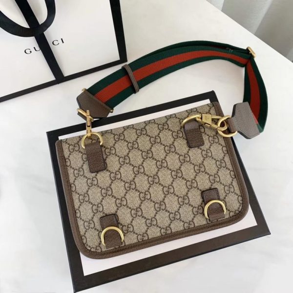 Gucci GG Supreme Coffee Replica Handbag 489617 - Image 4