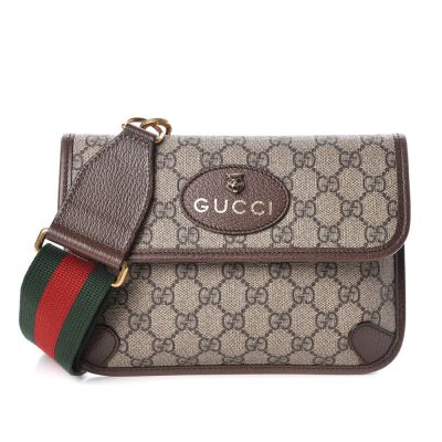 Gucci GG Supreme Coffee Replica Handbag 489617