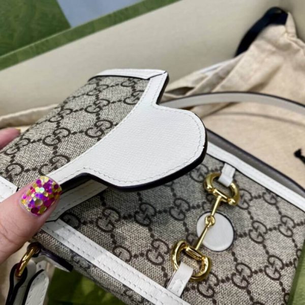 Replica Gucci GG Supreme Mini Horsebit 1955 Bag - Image 12