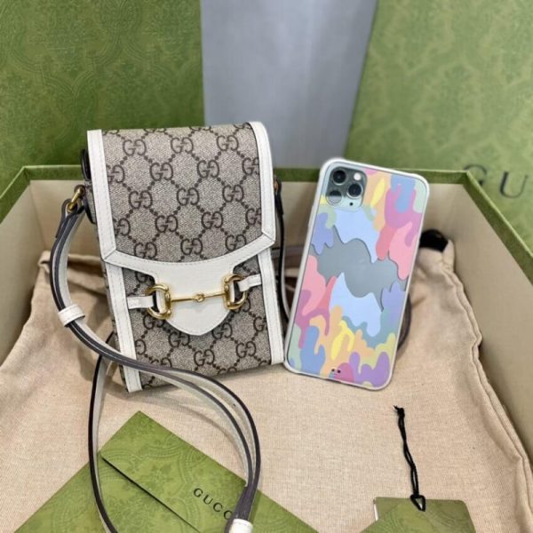 Replica Gucci GG Supreme Mini Horsebit 1955 Bag - Image 6