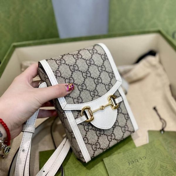 Replica Gucci GG Supreme Mini Horsebit 1955 Bag - Image 7