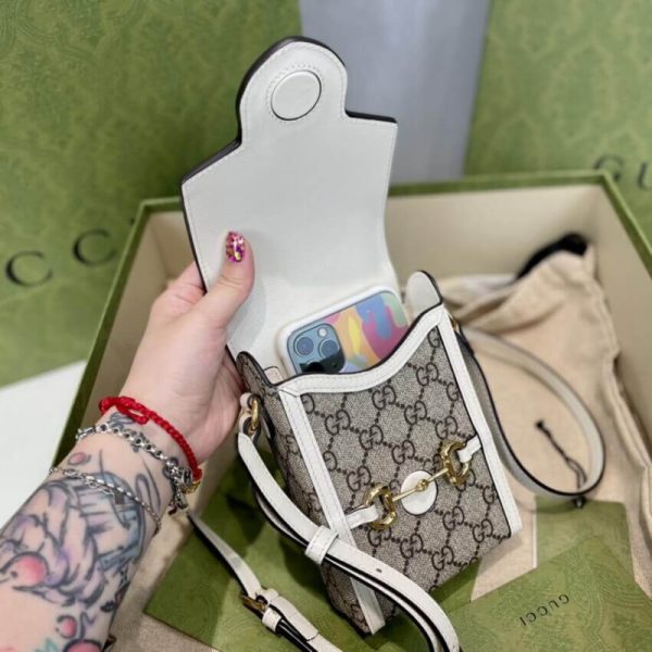 Replica Gucci GG Supreme Mini Horsebit 1955 Bag - Image 8