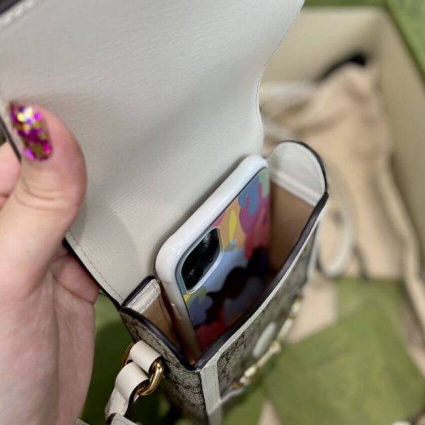 Replica Gucci GG Supreme Mini Horsebit 1955 Bag - Image 9