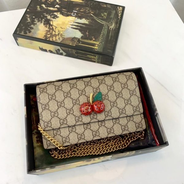 Replica Gucci GG Supreme Cherries Mini Bag MM 481290 - Image 9
