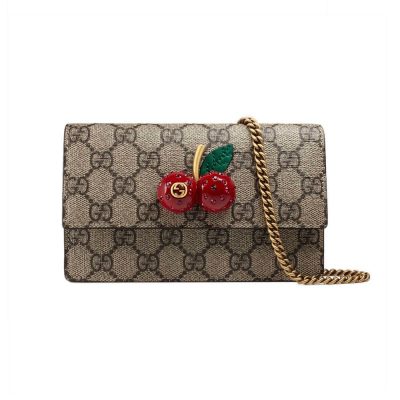 Replica Gucci GG Supreme Mini Bag with Cherries PM 481291