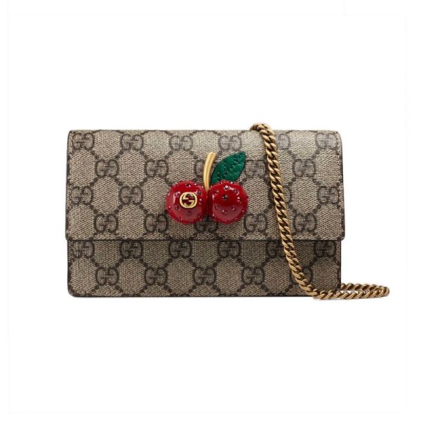 Replica Gucci GG Supreme Mini Bag with Cherries PM 481291