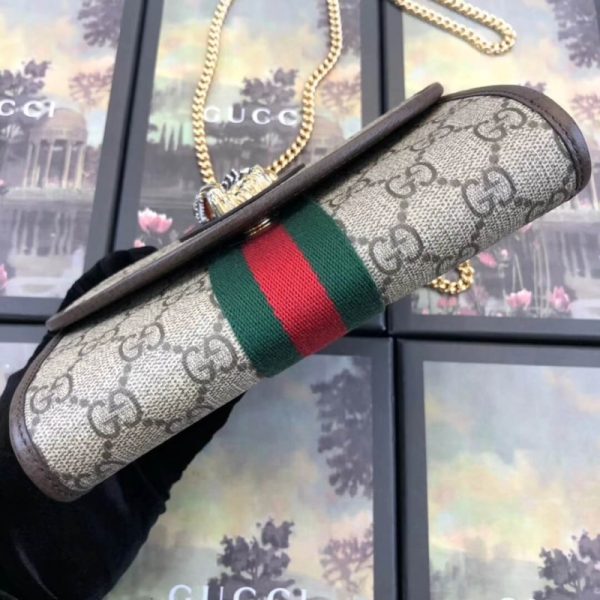 Replica Gucci GG Supreme Rajah Mini Bag in Coffee - Image 4