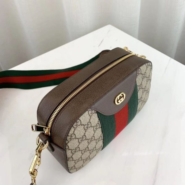 Replica Gucci GG Supreme Coffee Shoulder Bag 575073 - Image 4