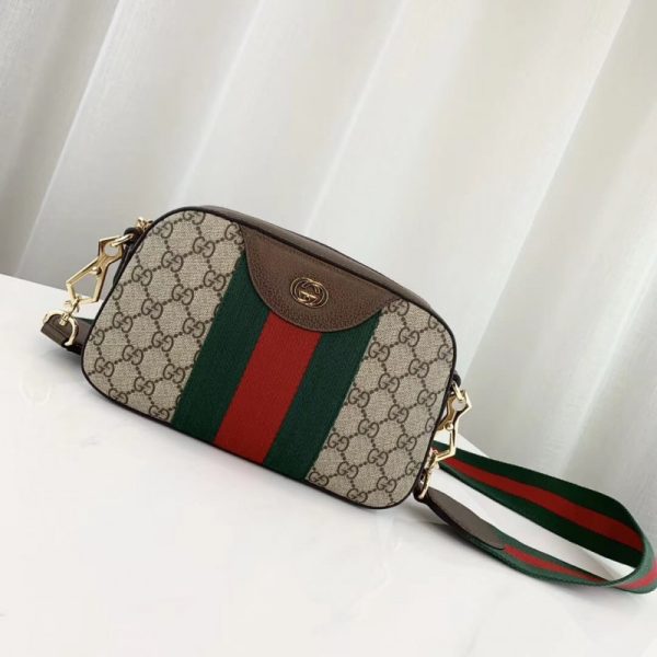 Replica Gucci GG Supreme Coffee Shoulder Bag 575073