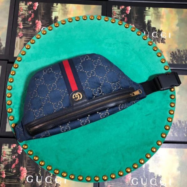 Gucci GG Velvet Replica Belt Bag - Style 574968 - Image 4