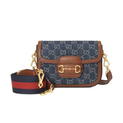 Gucci Horsebit 1955 Denim Mini Bag - Replica